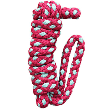 Hilason Horse Riding Poly Lead Rope 1/4" X 9 Ft. Red Turquoise